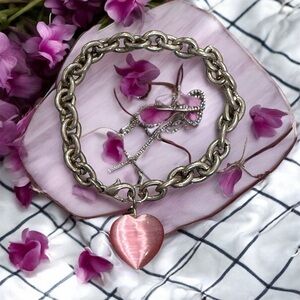 Silver Heart Charm Bracelet